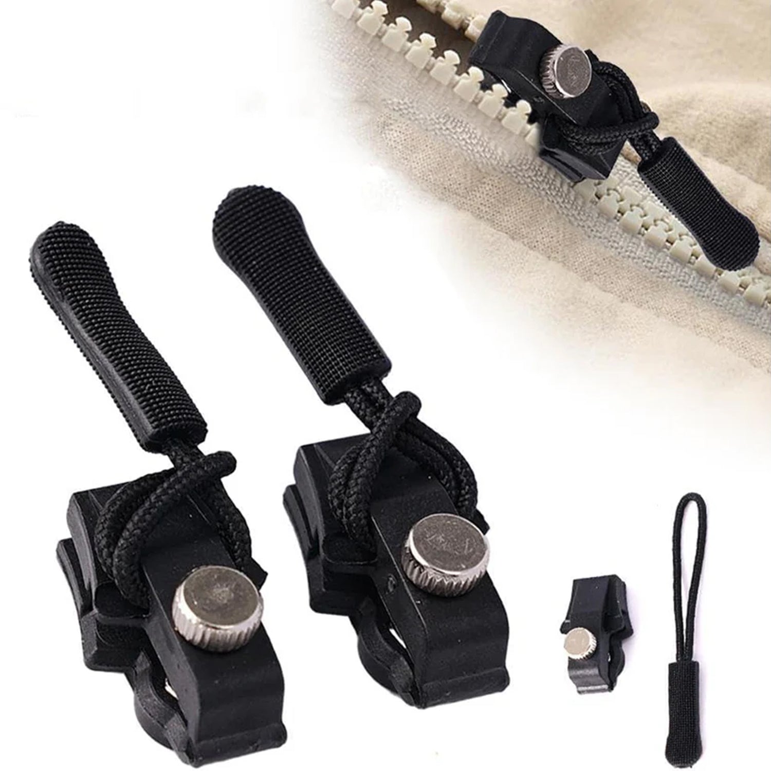 Portable Universal Detachable Zipper Slider (4 Pc / Big) Portable Universal Detachable Zipper Slider (4 Pc / Big)